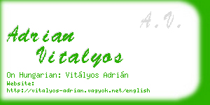 adrian vitalyos business card