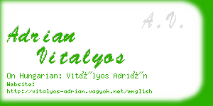 adrian vitalyos business card